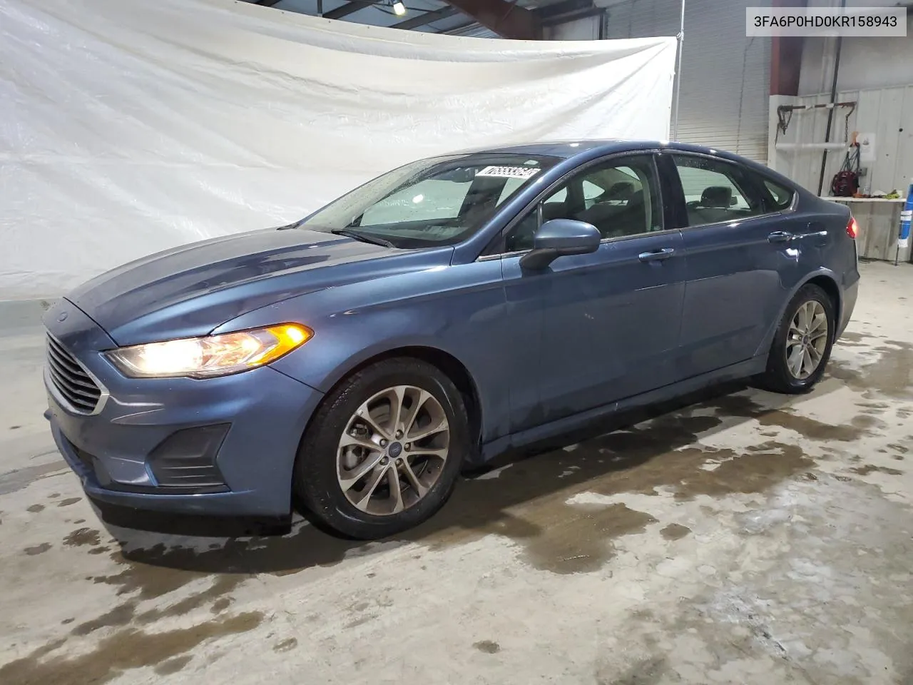 2019 Ford Fusion Se VIN: 3FA6P0HD0KR158943 Lot: 76553364