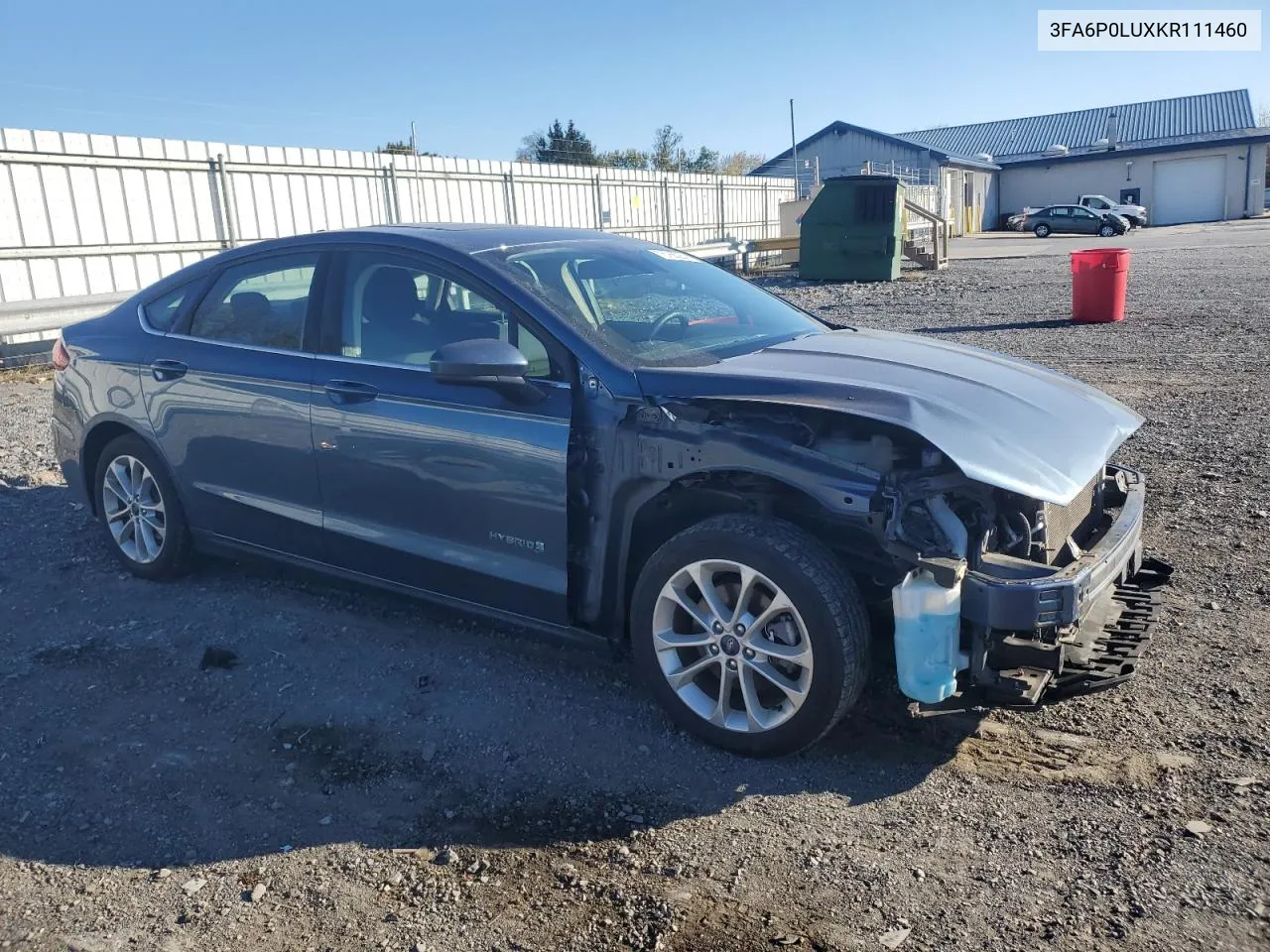 2019 Ford Fusion Se VIN: 3FA6P0LUXKR111460 Lot: 76766284