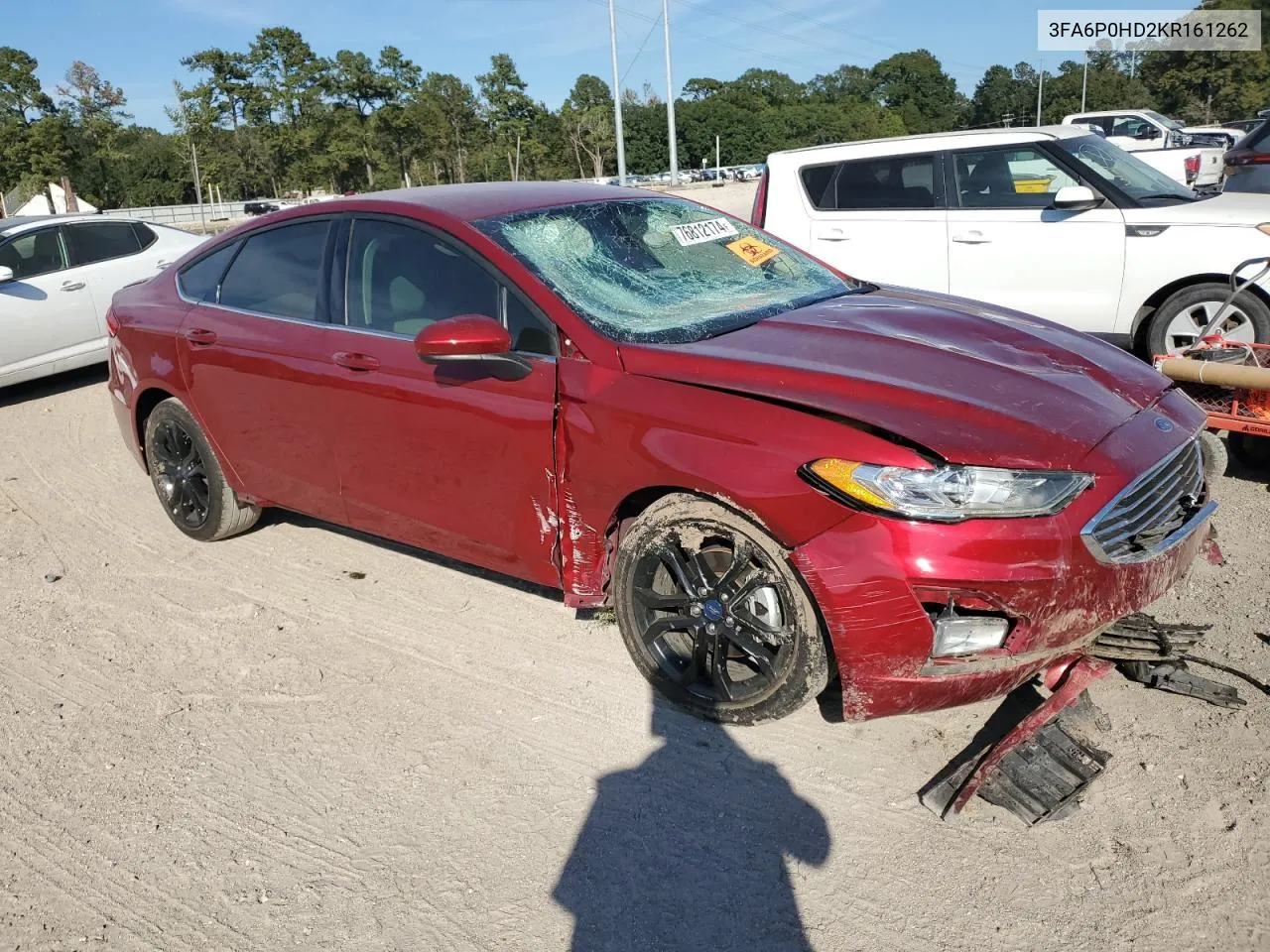 2019 Ford Fusion Se VIN: 3FA6P0HD2KR161262 Lot: 76812174