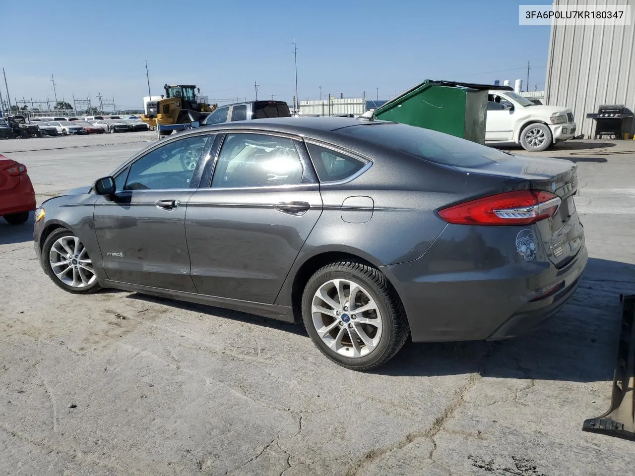 2019 Ford Fusion Se VIN: 3FA6P0LU7KR180347 Lot: 76872474