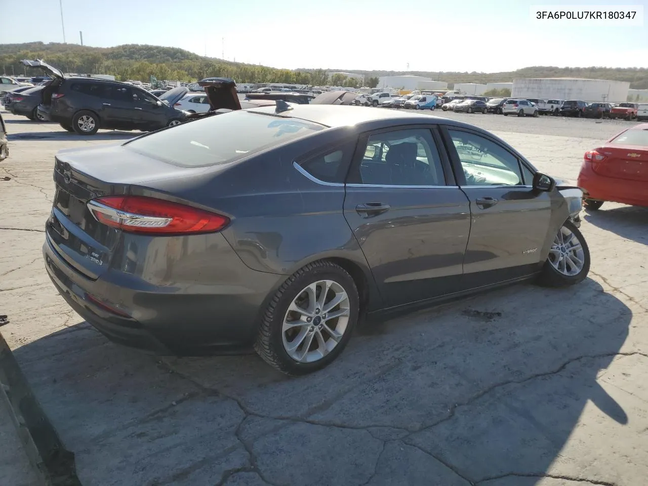 2019 Ford Fusion Se VIN: 3FA6P0LU7KR180347 Lot: 76872474