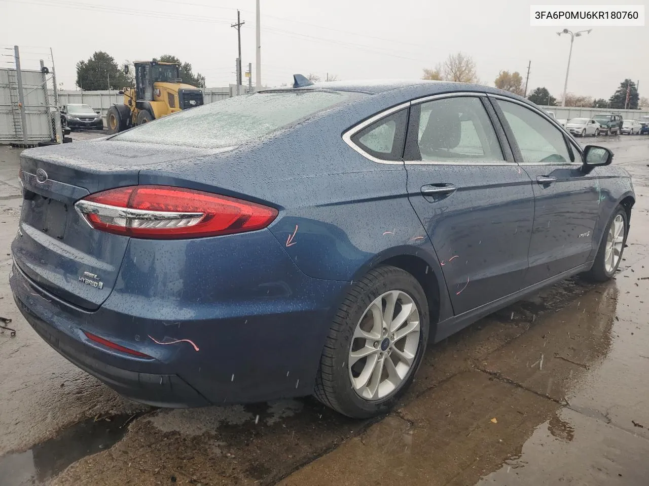 2019 Ford Fusion Sel VIN: 3FA6P0MU6KR180760 Lot: 77030184