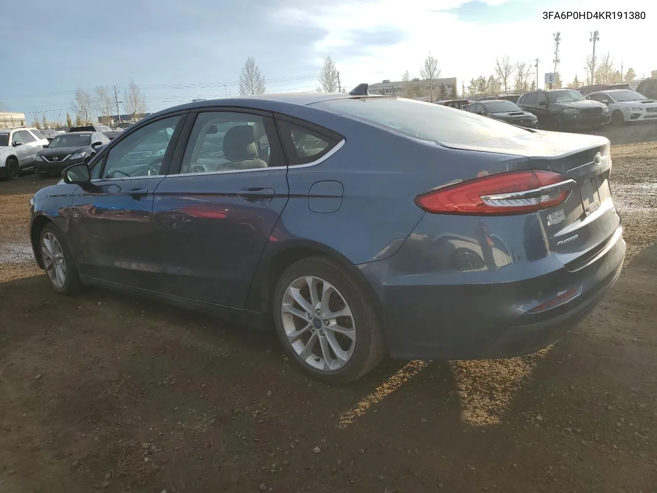 2019 Ford Fusion Se VIN: 3FA6P0HD4KR191380 Lot: 77085364