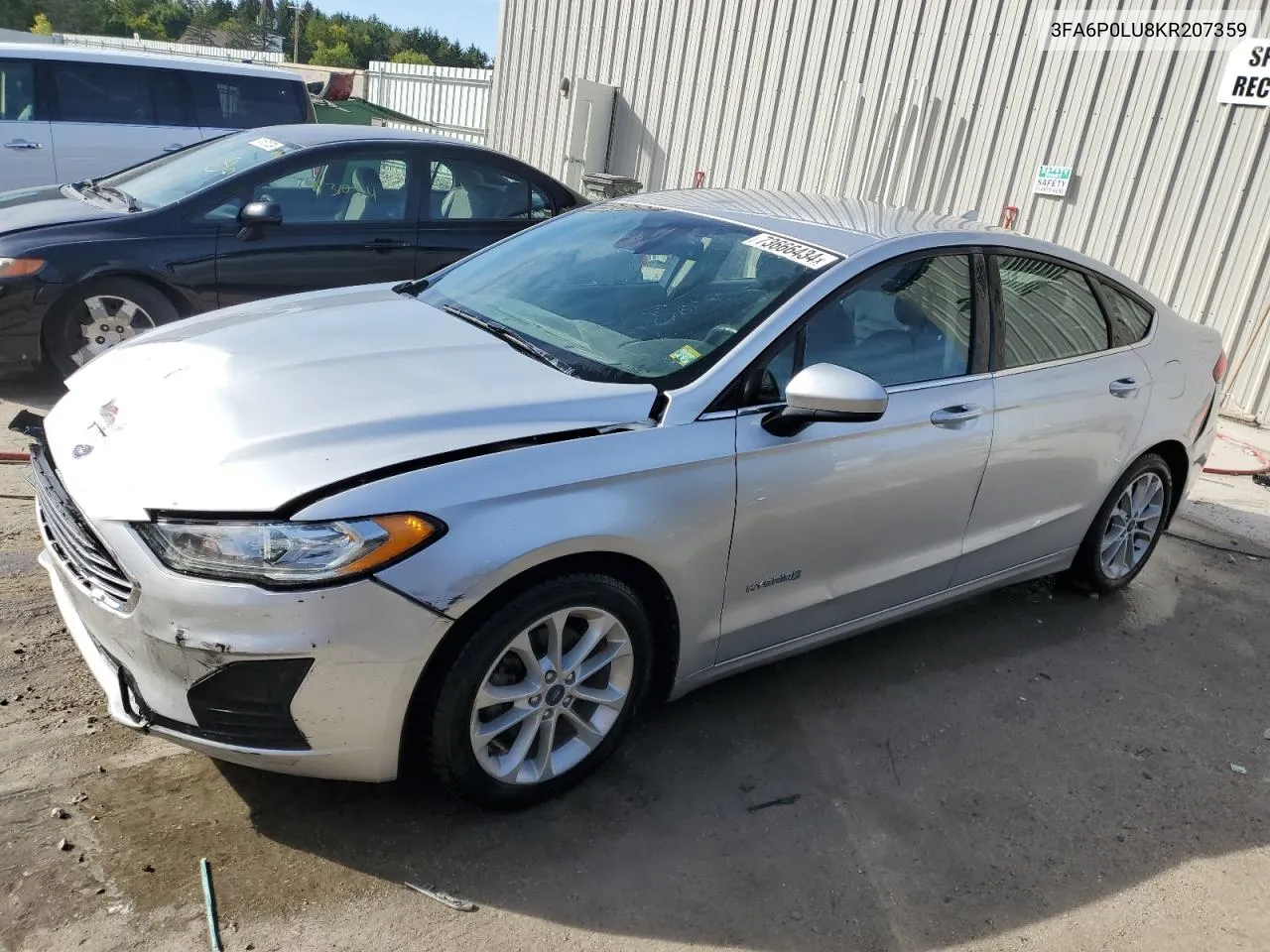 2019 Ford Fusion Se VIN: 3FA6P0LU8KR207359 Lot: 77125824