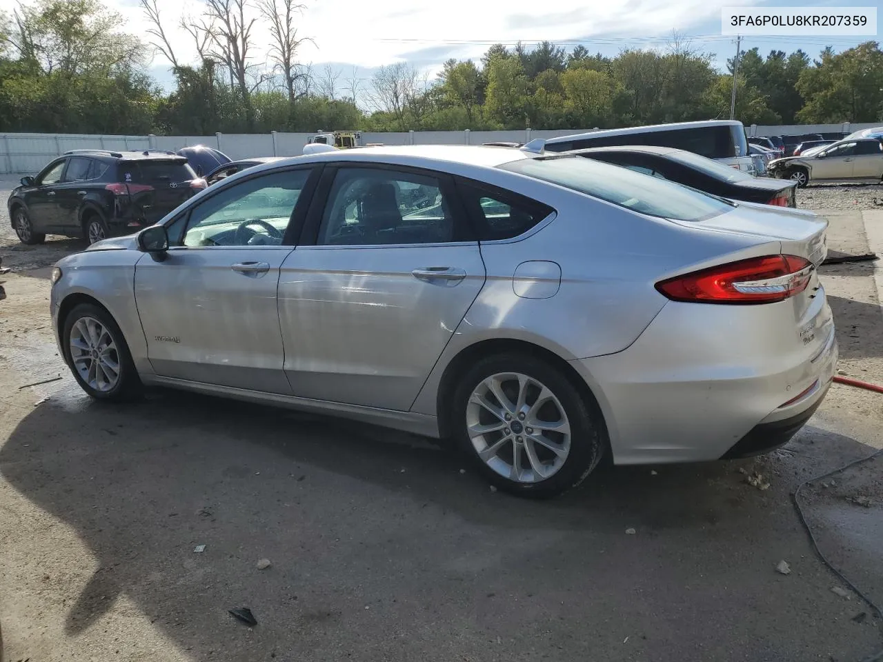 2019 Ford Fusion Se VIN: 3FA6P0LU8KR207359 Lot: 77125824