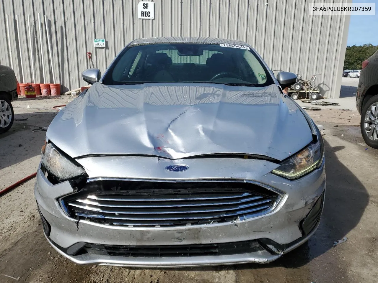 2019 Ford Fusion Se VIN: 3FA6P0LU8KR207359 Lot: 77125824