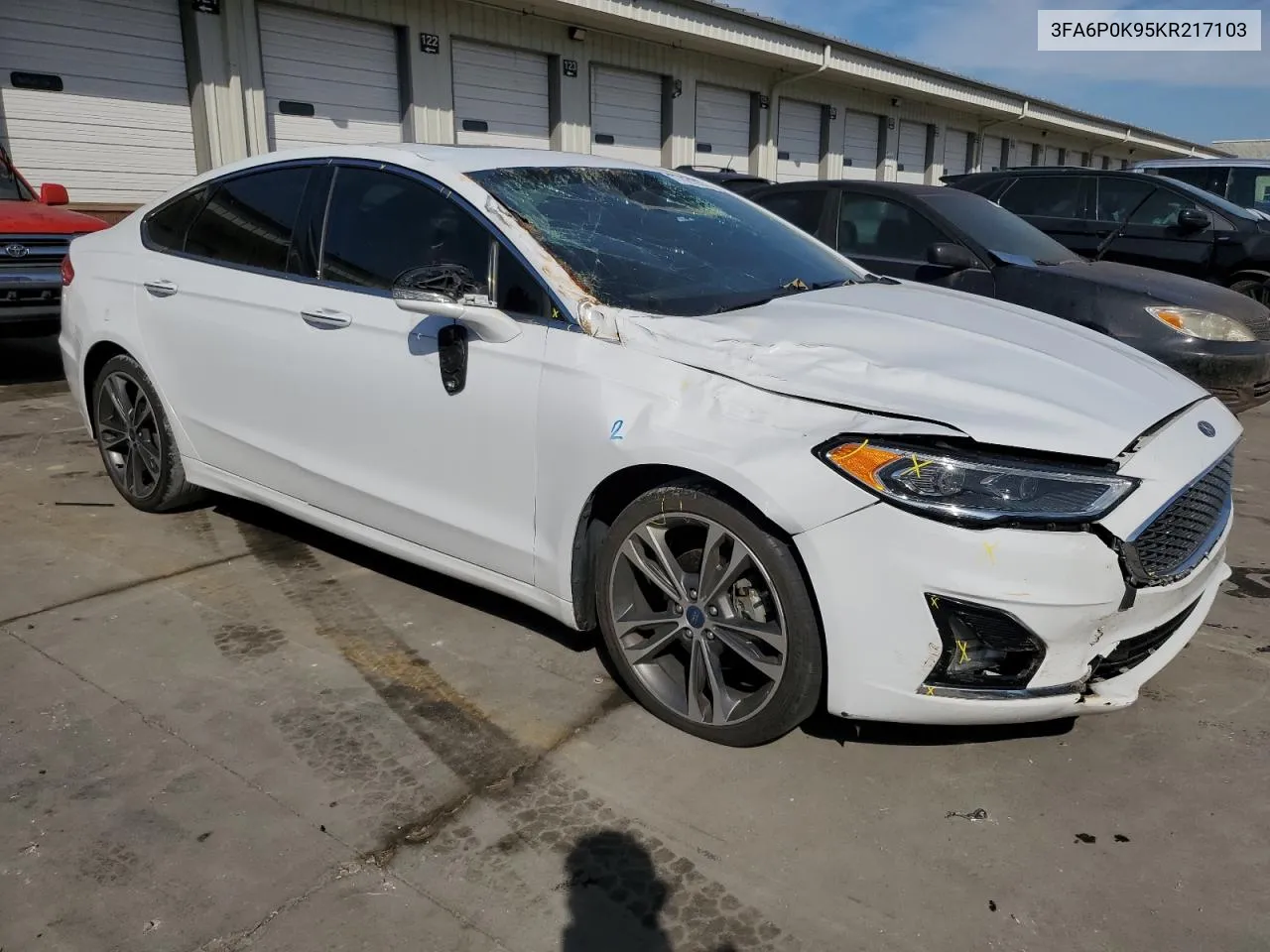 2019 Ford Fusion Titanium VIN: 3FA6P0K95KR217103 Lot: 77421974