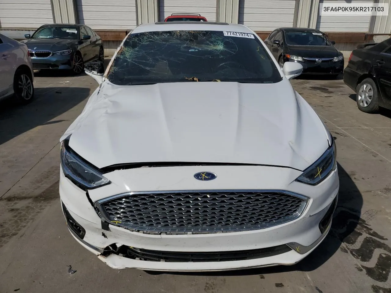 2019 Ford Fusion Titanium VIN: 3FA6P0K95KR217103 Lot: 77421974