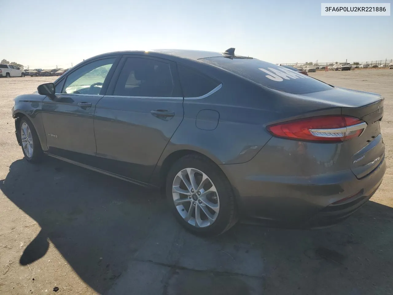 2019 Ford Fusion Se VIN: 3FA6P0LU2KR221886 Lot: 77545604