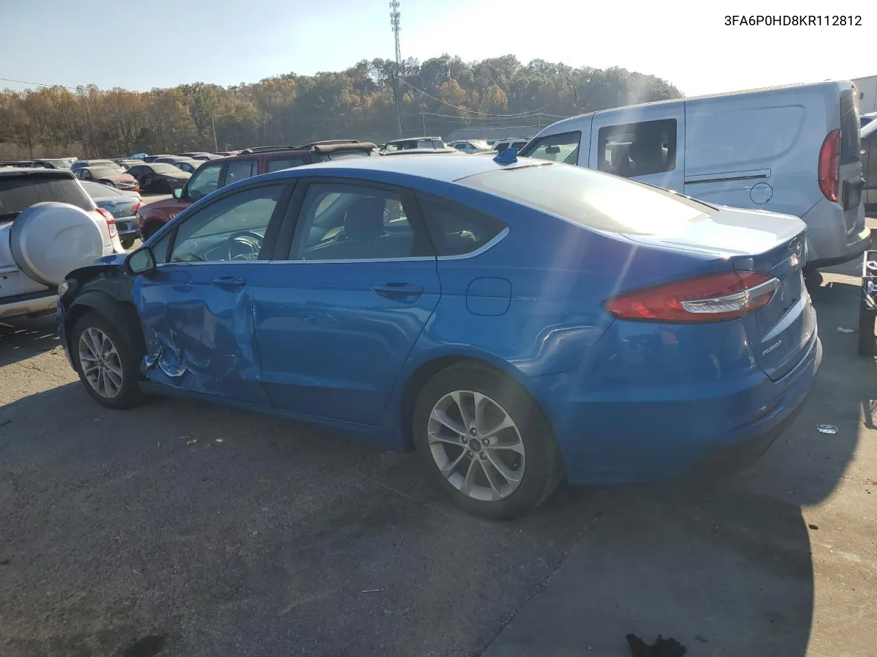 2019 Ford Fusion Se VIN: 3FA6P0HD8KR112812 Lot: 77652744