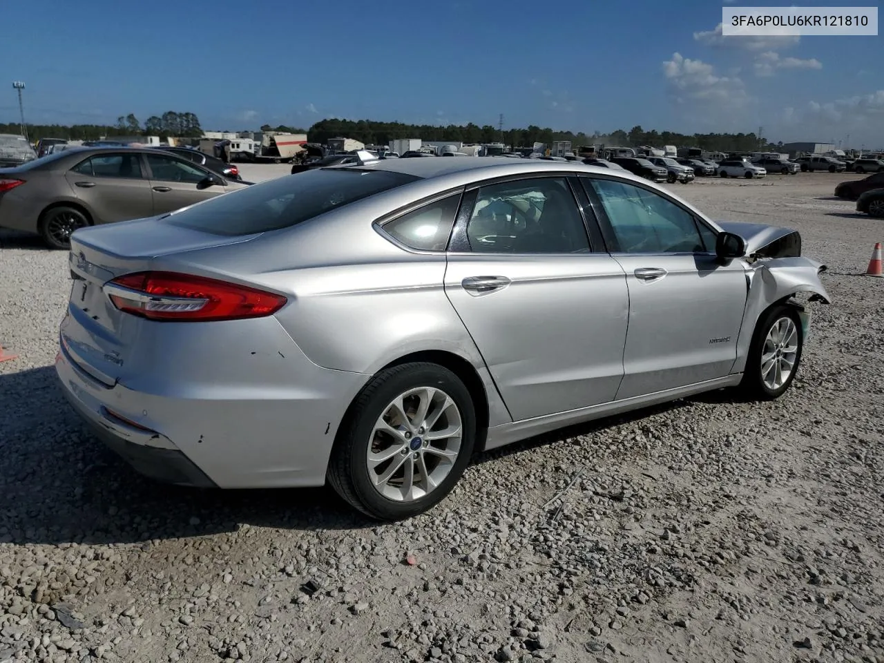 2019 Ford Fusion Se VIN: 3FA6P0LU6KR121810 Lot: 78035574