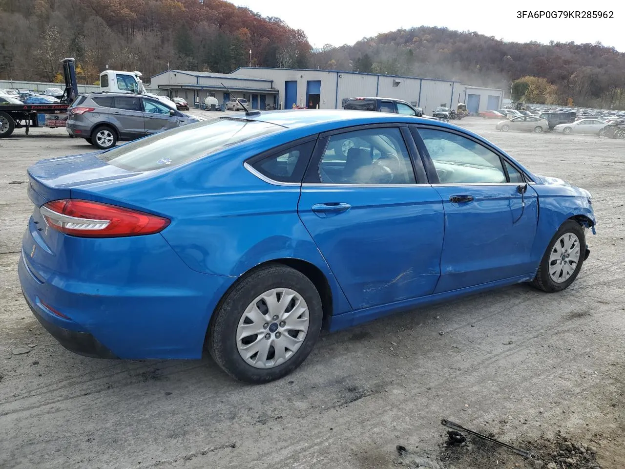 2019 Ford Fusion S VIN: 3FA6P0G79KR285962 Lot: 78077084