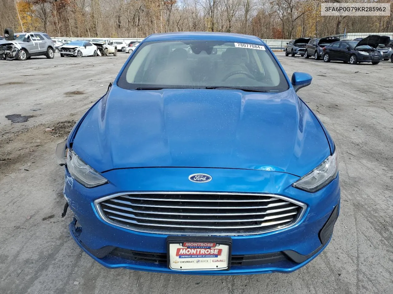 2019 Ford Fusion S VIN: 3FA6P0G79KR285962 Lot: 78077084