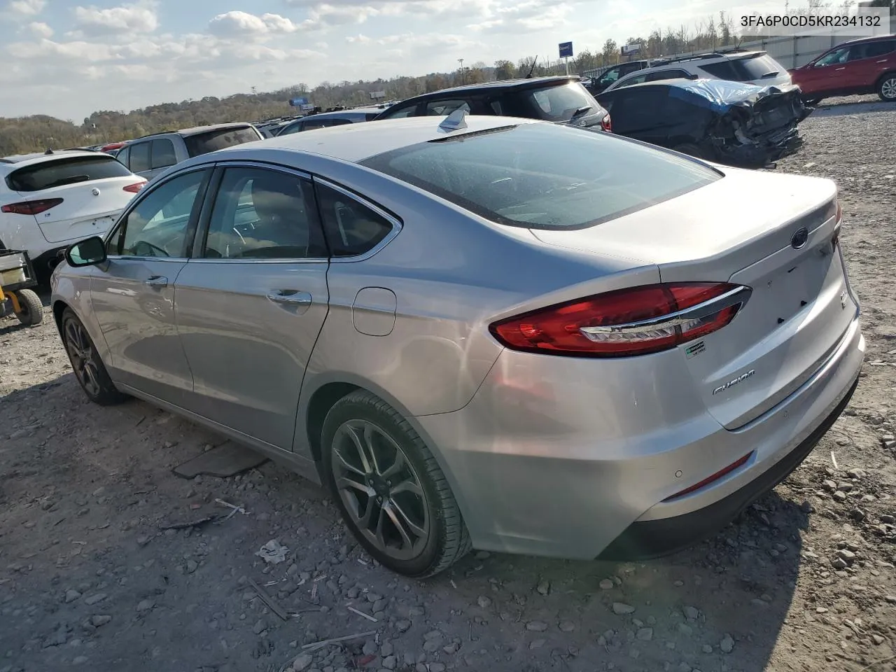 2019 Ford Fusion Sel VIN: 3FA6P0CD5KR234132 Lot: 78151294