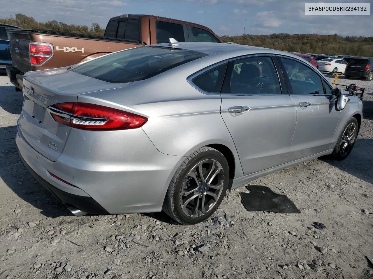 2019 Ford Fusion Sel VIN: 3FA6P0CD5KR234132 Lot: 78151294