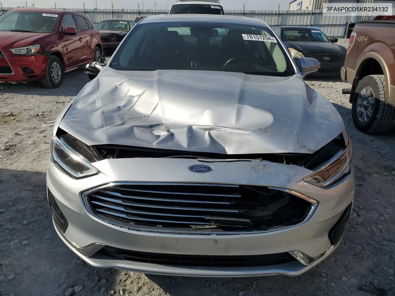 2019 Ford Fusion Sel VIN: 3FA6P0CD5KR234132 Lot: 78151294