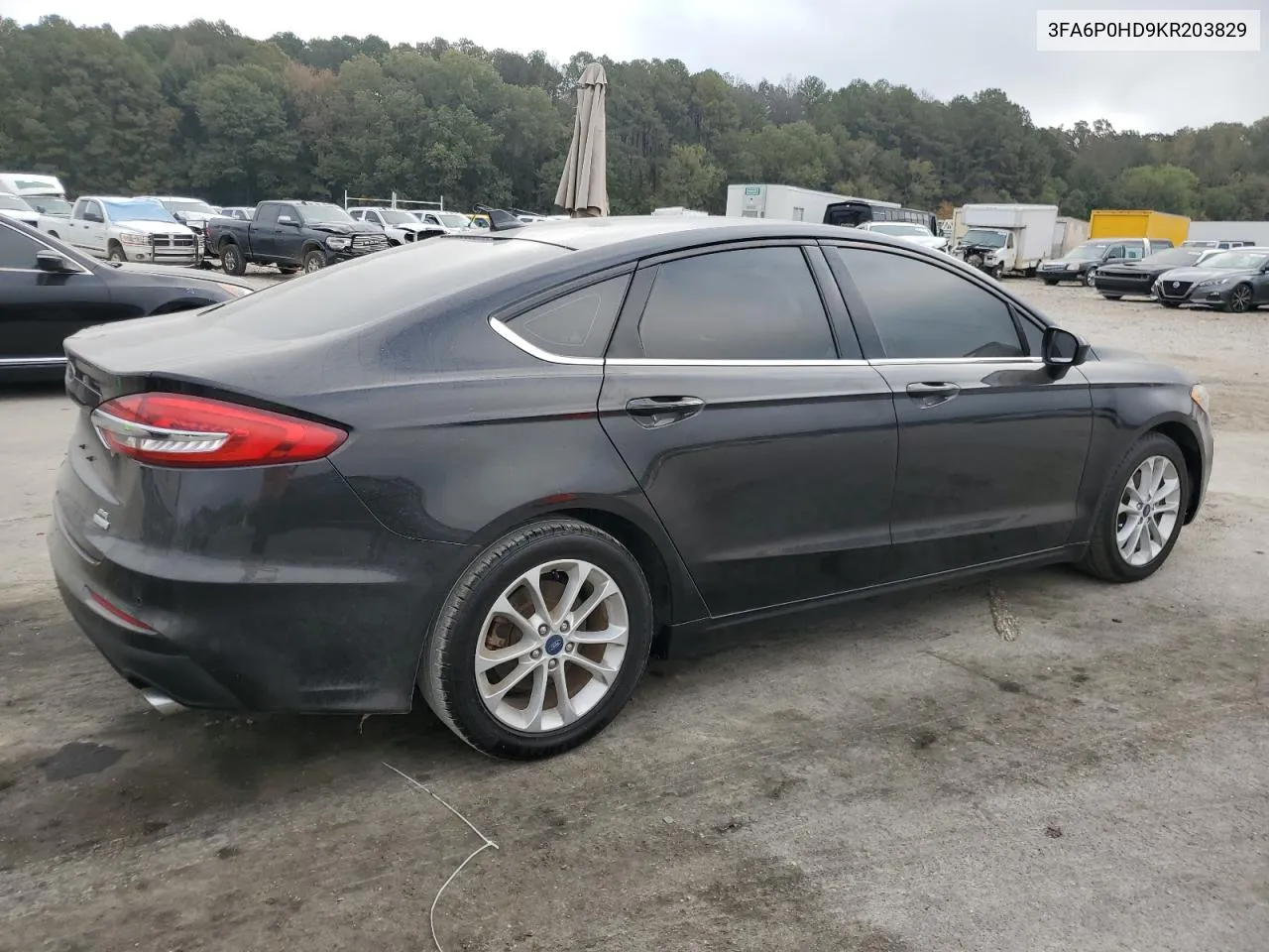 2019 Ford Fusion Se VIN: 3FA6P0HD9KR203829 Lot: 78370044