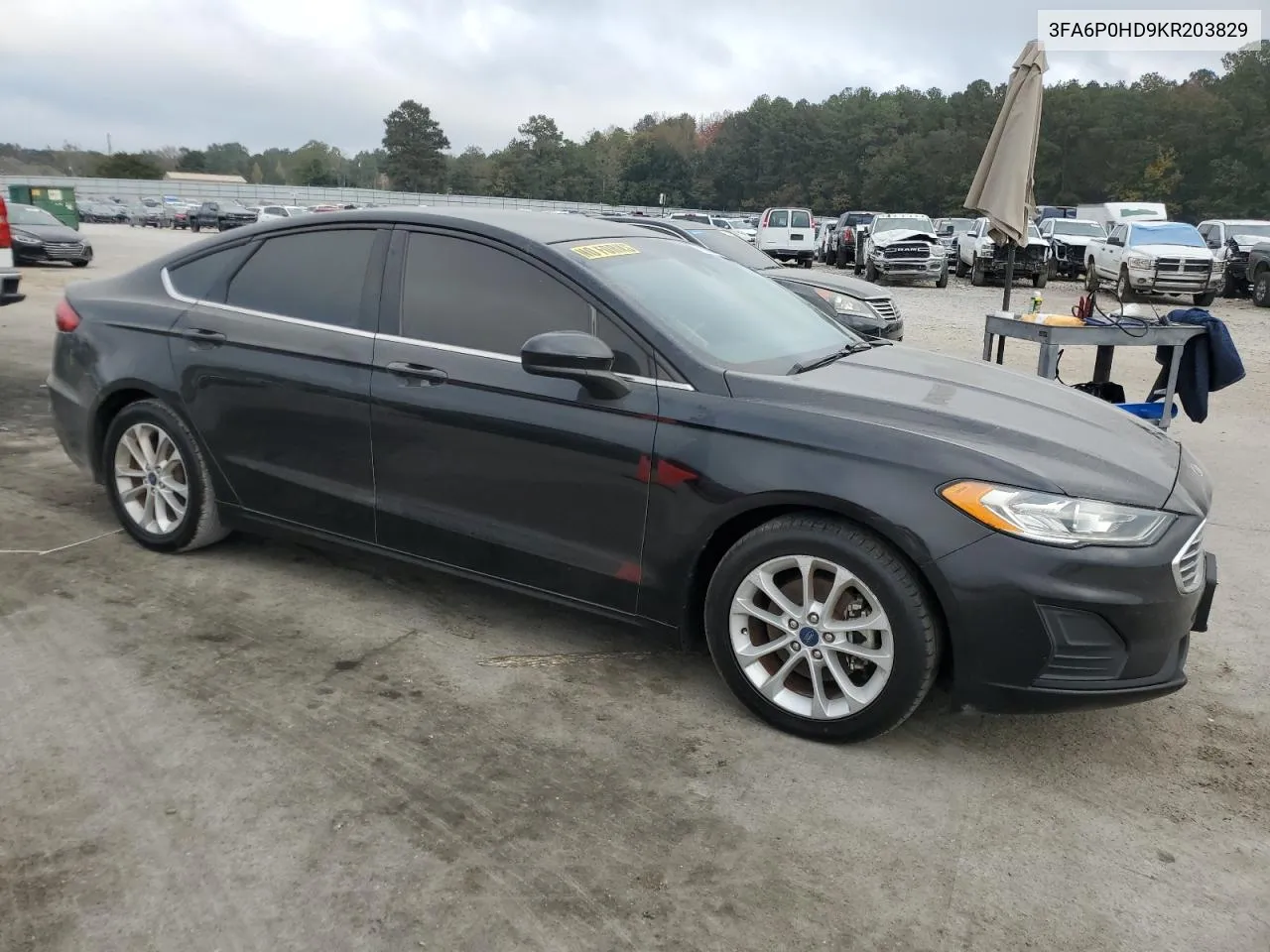 2019 Ford Fusion Se VIN: 3FA6P0HD9KR203829 Lot: 78370044