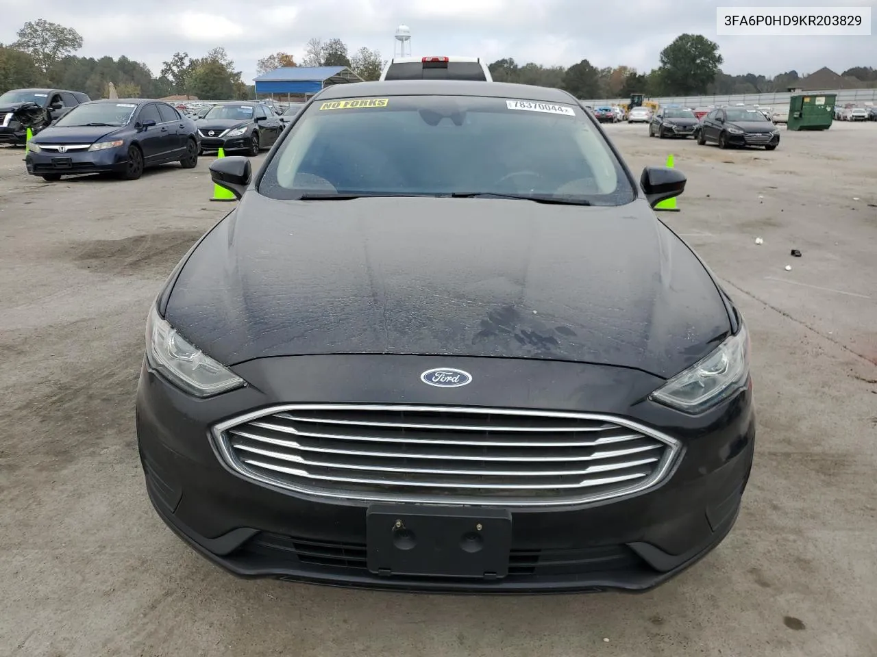 2019 Ford Fusion Se VIN: 3FA6P0HD9KR203829 Lot: 78370044