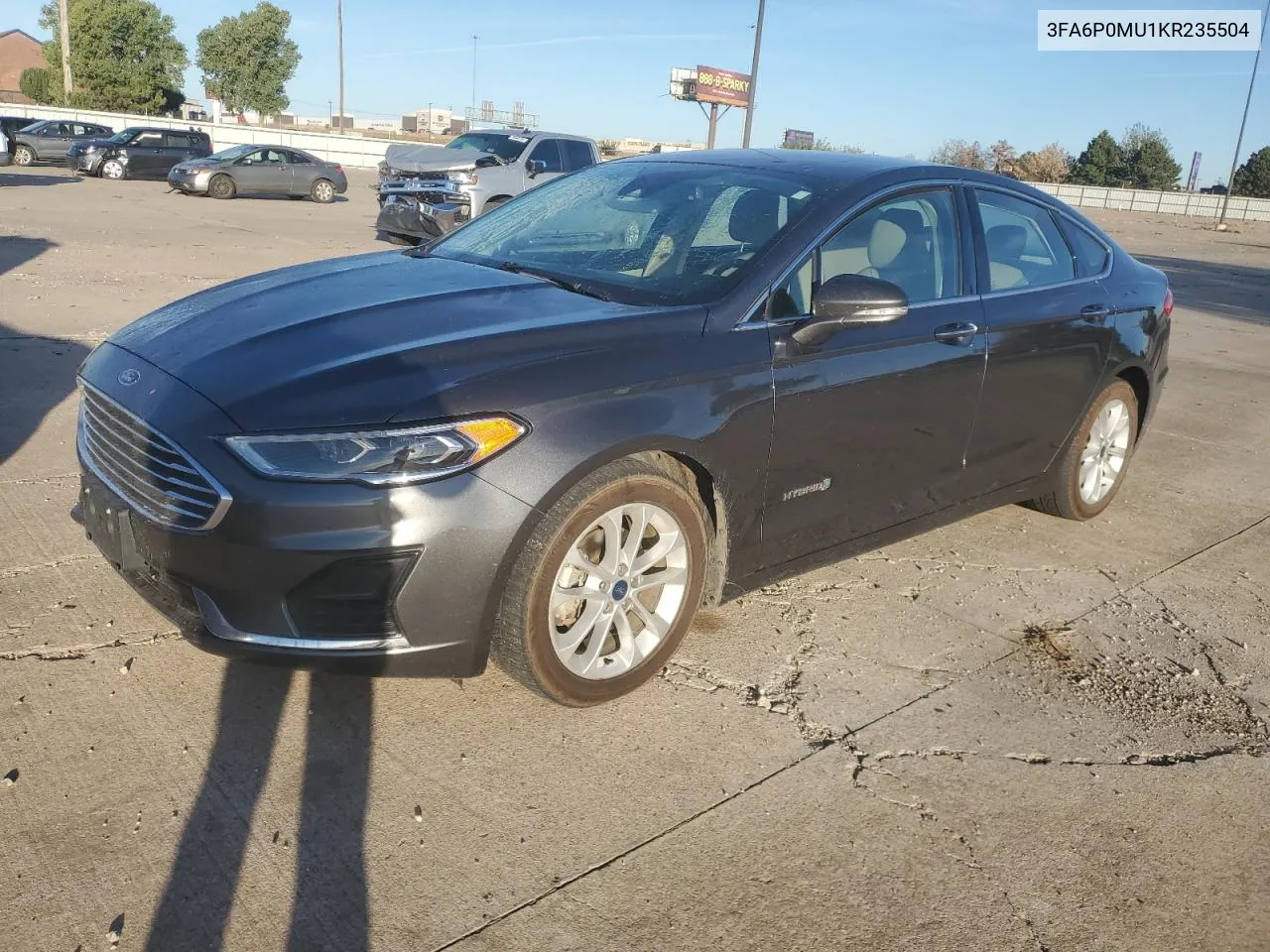 2019 Ford Fusion Sel VIN: 3FA6P0MU1KR235504 Lot: 78456284