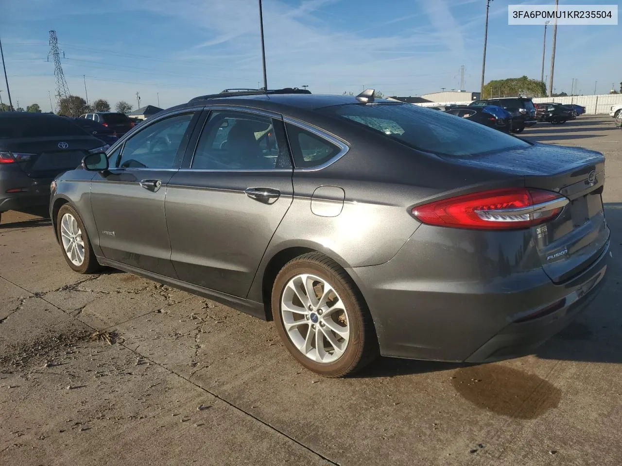 2019 Ford Fusion Sel VIN: 3FA6P0MU1KR235504 Lot: 78456284