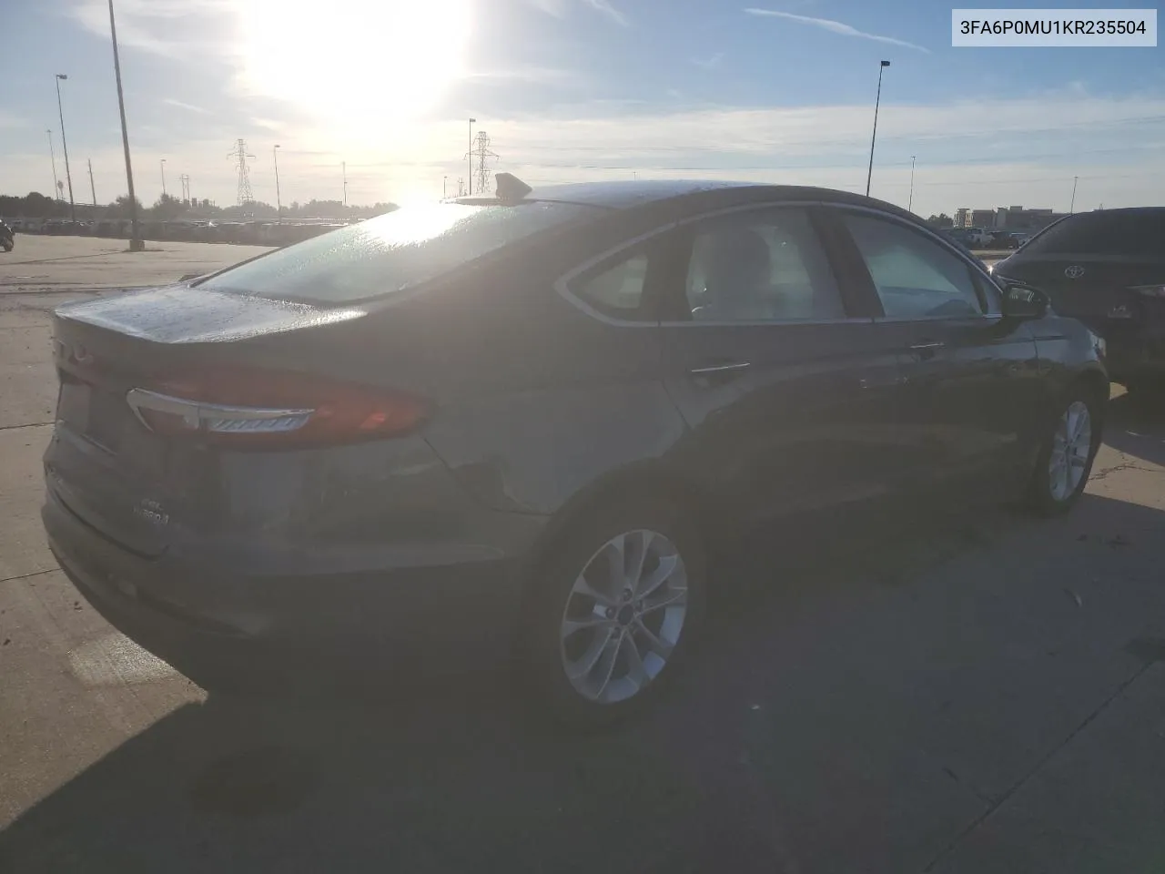 2019 Ford Fusion Sel VIN: 3FA6P0MU1KR235504 Lot: 78456284