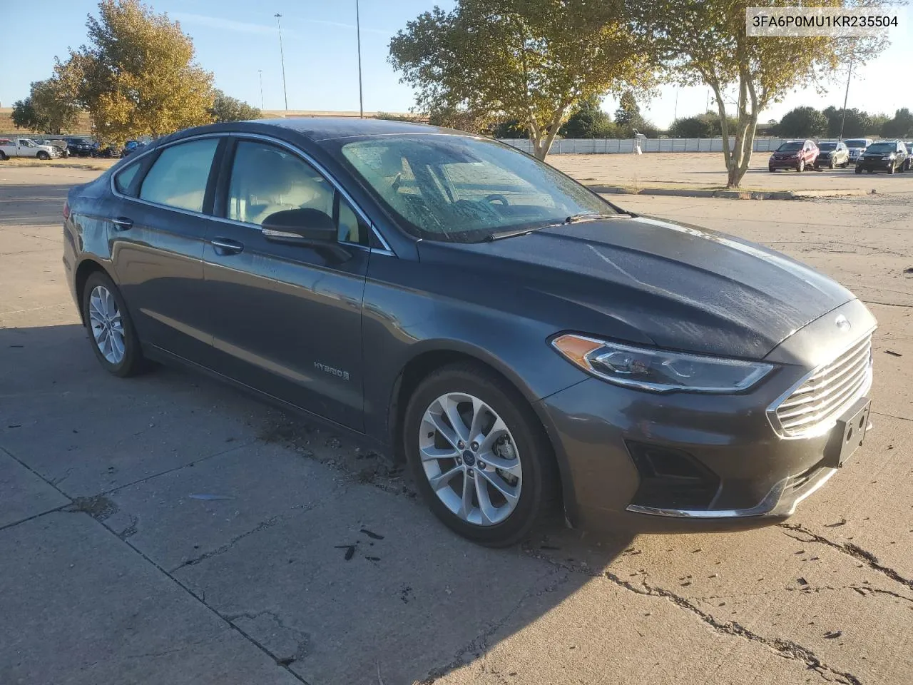 2019 Ford Fusion Sel VIN: 3FA6P0MU1KR235504 Lot: 78456284