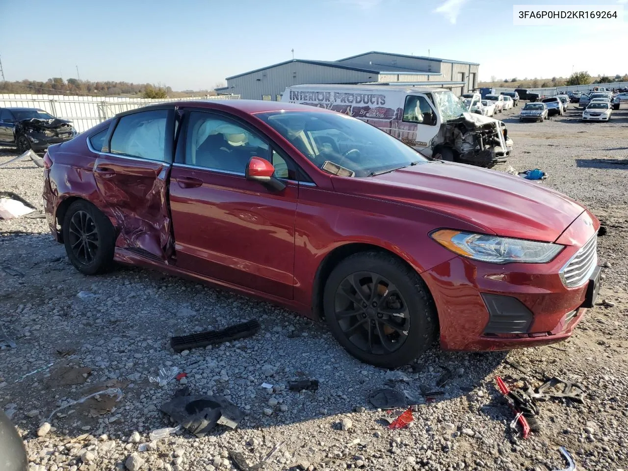 2019 Ford Fusion Se VIN: 3FA6P0HD2KR169264 Lot: 79108284