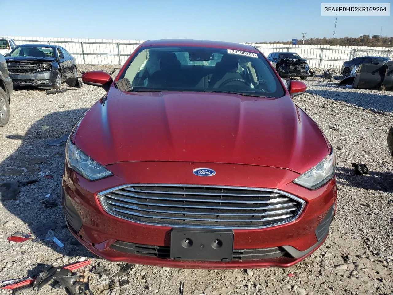 2019 Ford Fusion Se VIN: 3FA6P0HD2KR169264 Lot: 79108284