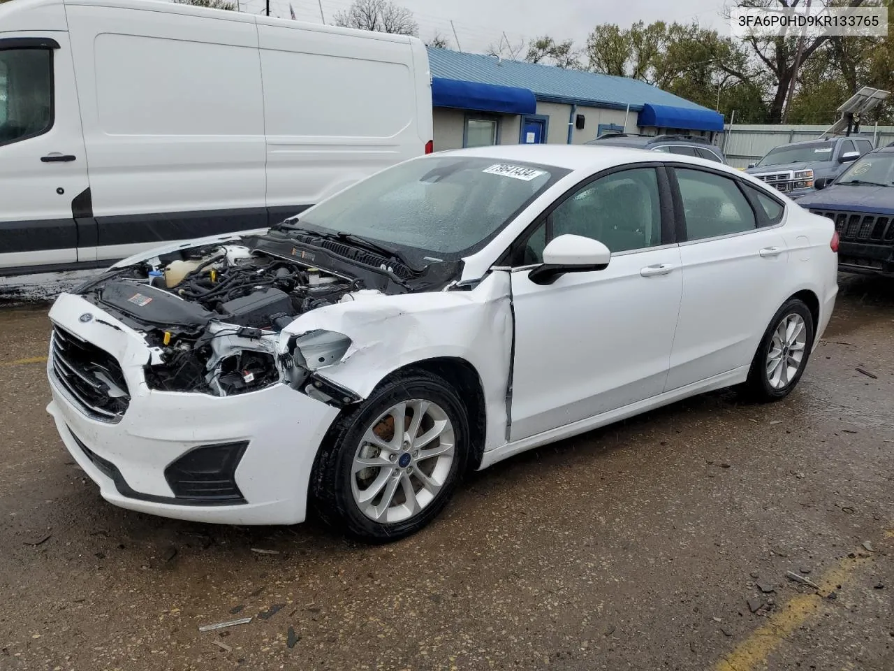 2019 Ford Fusion Se VIN: 3FA6P0HD9KR133765 Lot: 79641434