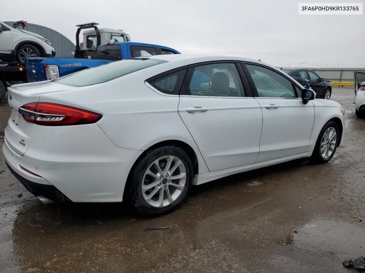 2019 Ford Fusion Se VIN: 3FA6P0HD9KR133765 Lot: 79641434