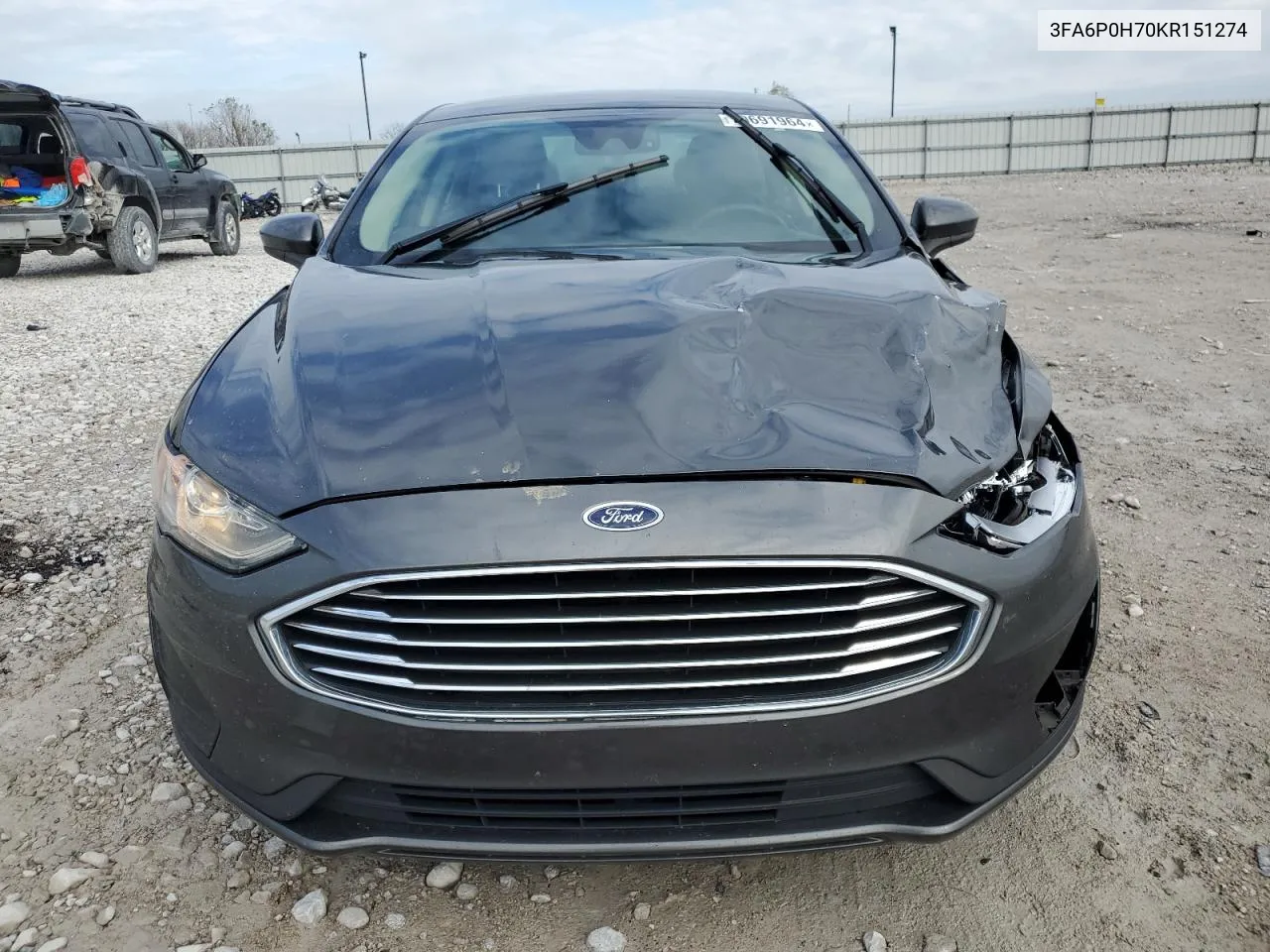 2019 Ford Fusion Se VIN: 3FA6P0H70KR151274 Lot: 79691964