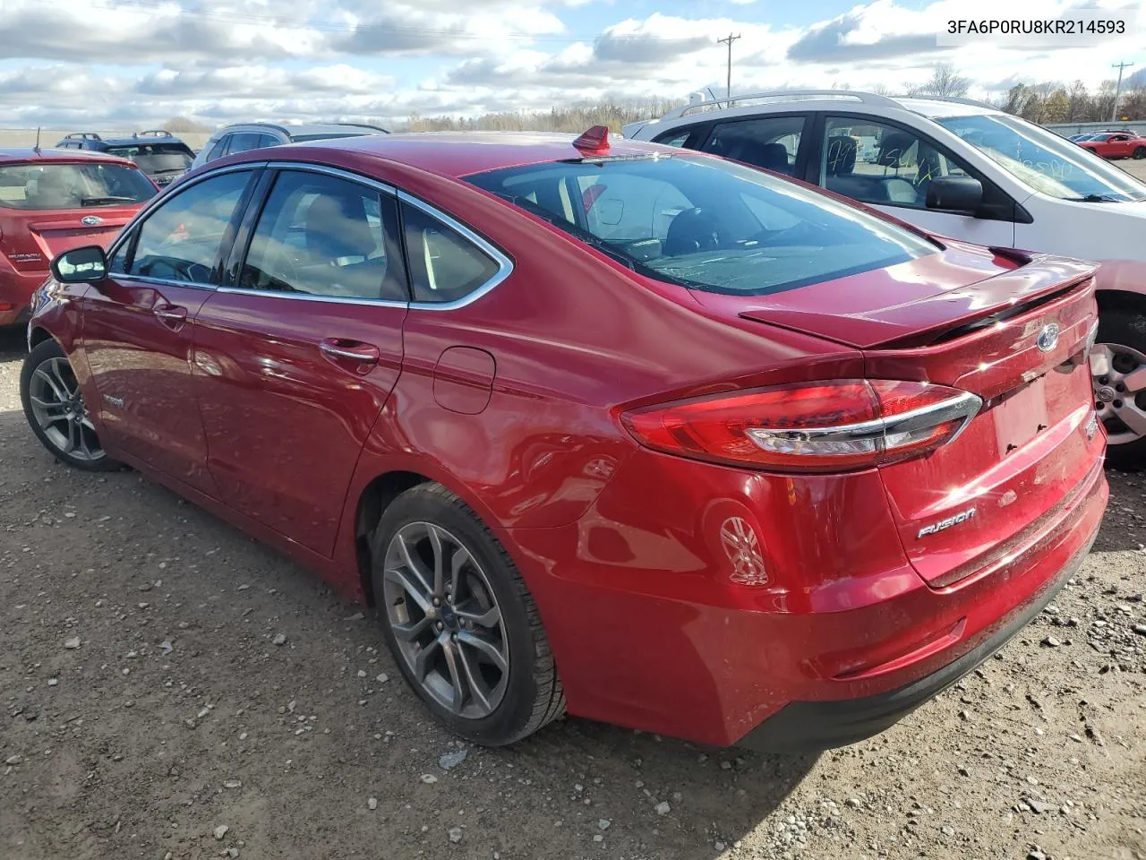 2019 Ford Fusion Titanium VIN: 3FA6P0RU8KR214593 Lot: 80004824