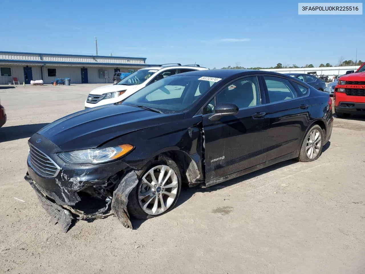 2019 Ford Fusion Se VIN: 3FA6P0LU0KR225516 Lot: 80232474