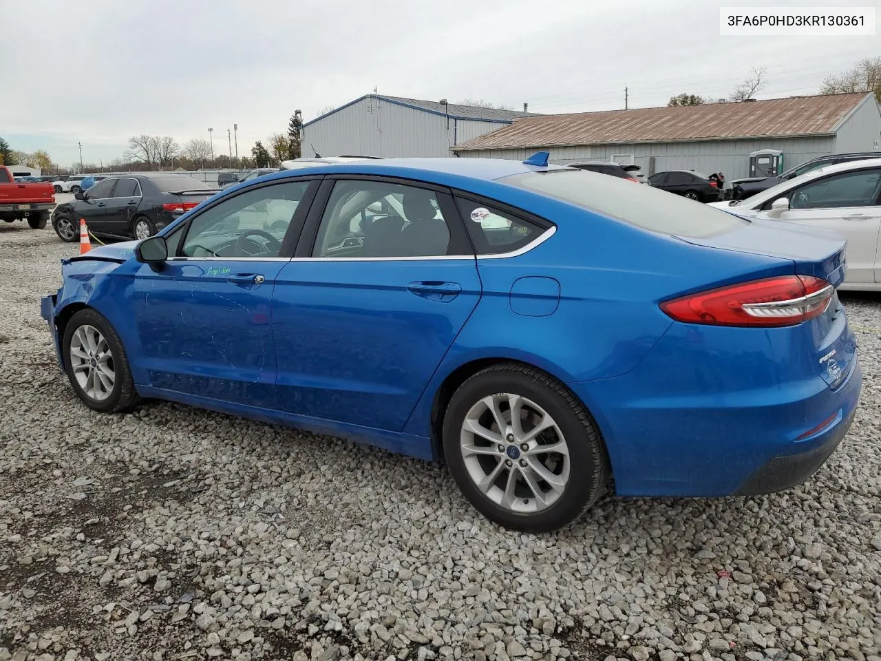 2019 Ford Fusion Se VIN: 3FA6P0HD3KR130361 Lot: 80241664