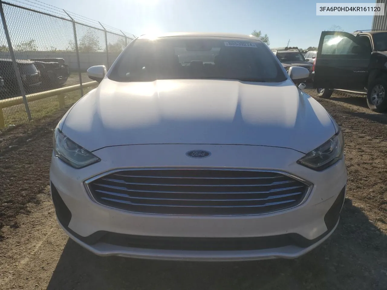 2019 Ford Fusion Se VIN: 3FA6P0HD4KR161120 Lot: 80539274