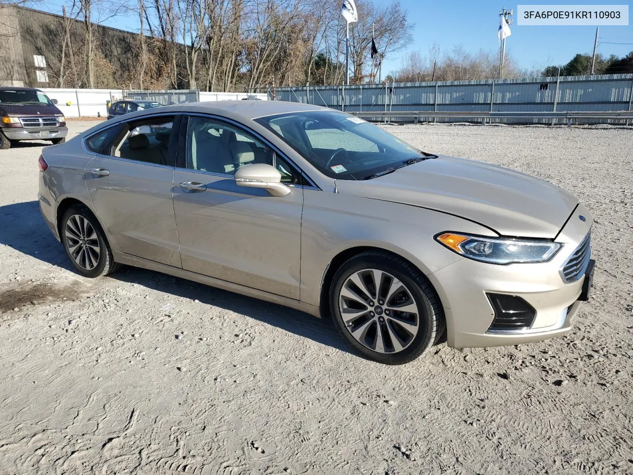 2019 Ford Fusion Sel VIN: 3FA6P0E91KR110903 Lot: 80887514