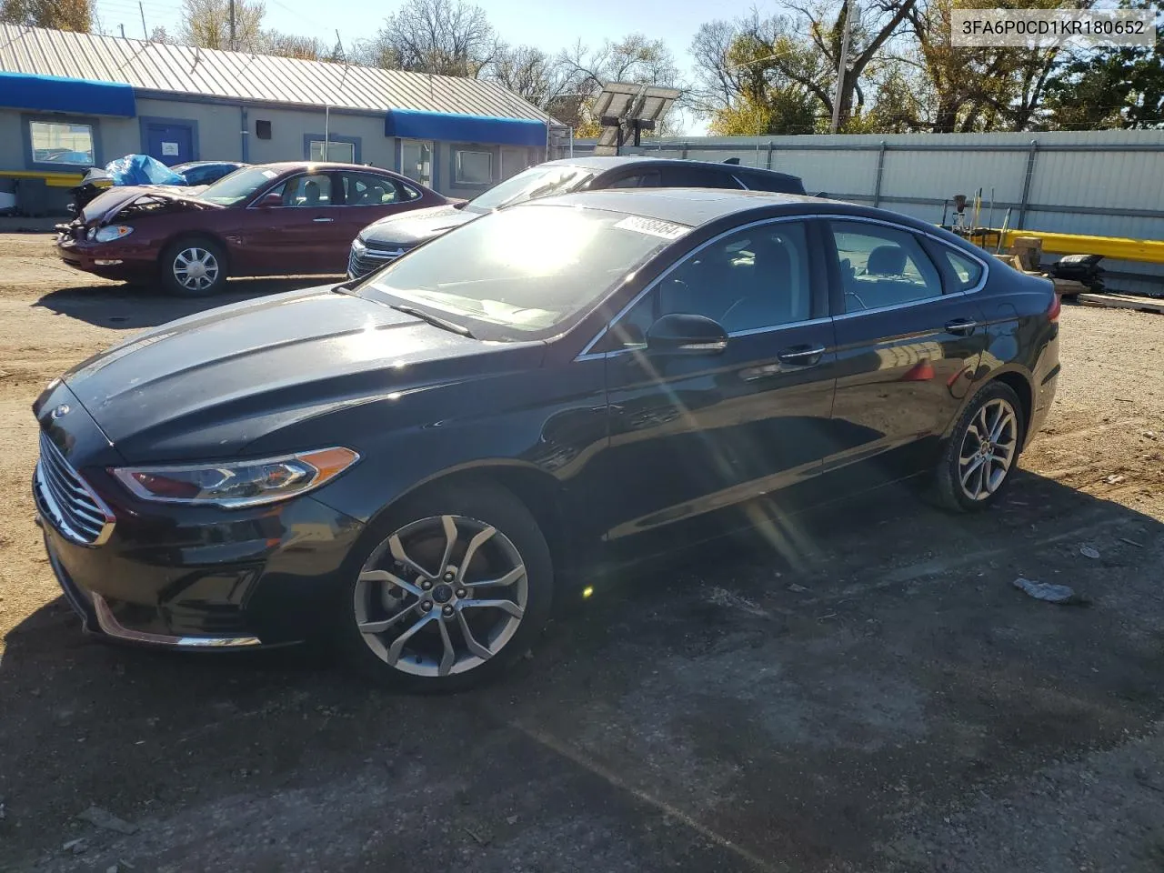 2019 Ford Fusion Sel VIN: 3FA6P0CD1KR180652 Lot: 81588464