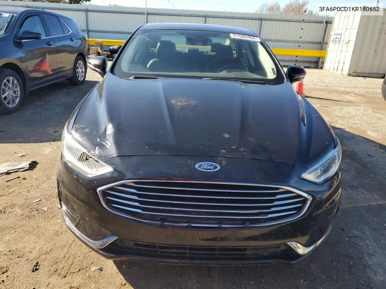 2019 Ford Fusion Sel VIN: 3FA6P0CD1KR180652 Lot: 81588464