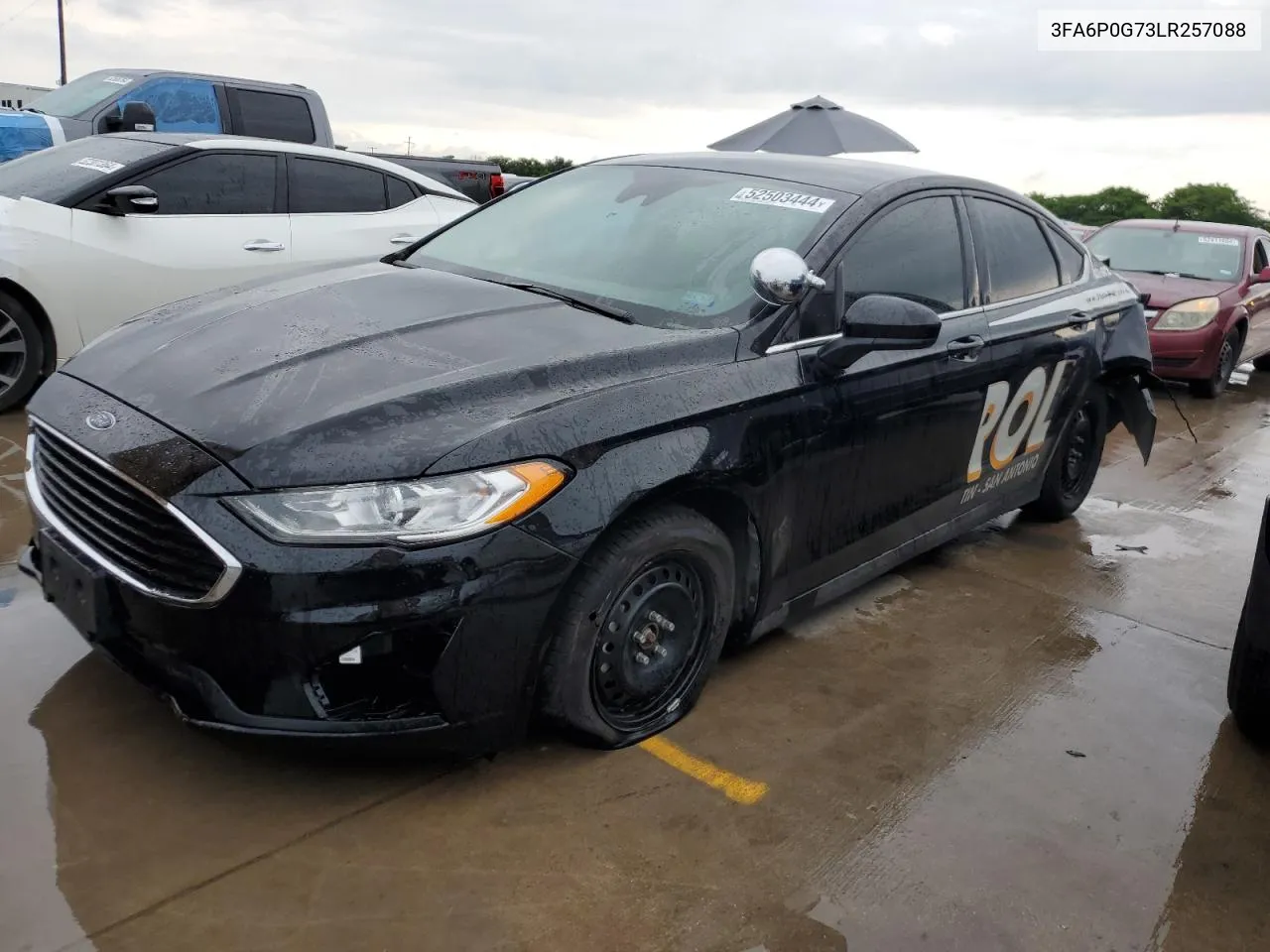 2020 Ford Fusion S VIN: 3FA6P0G73LR257088 Lot: 52503444