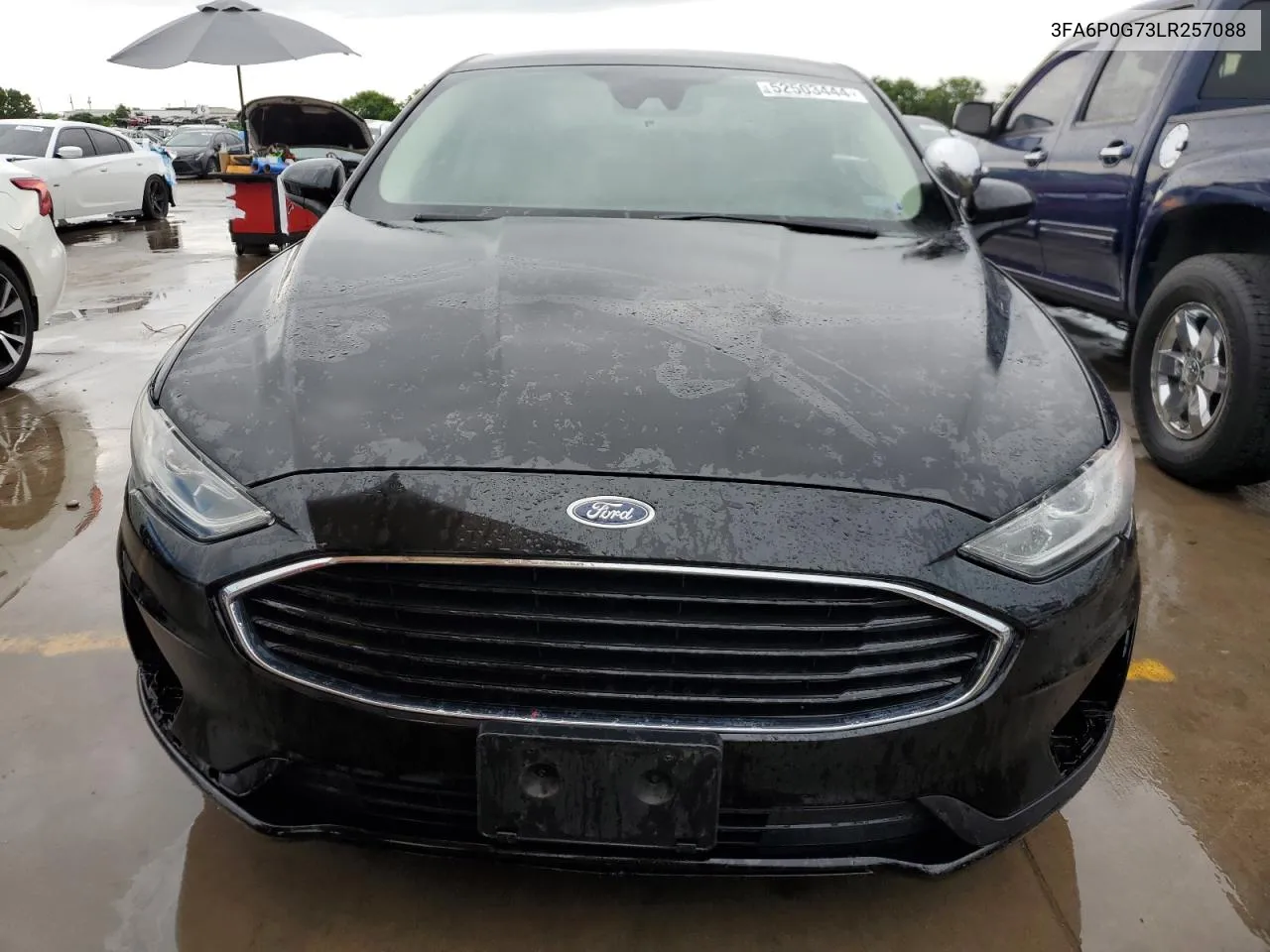 2020 Ford Fusion S VIN: 3FA6P0G73LR257088 Lot: 52503444