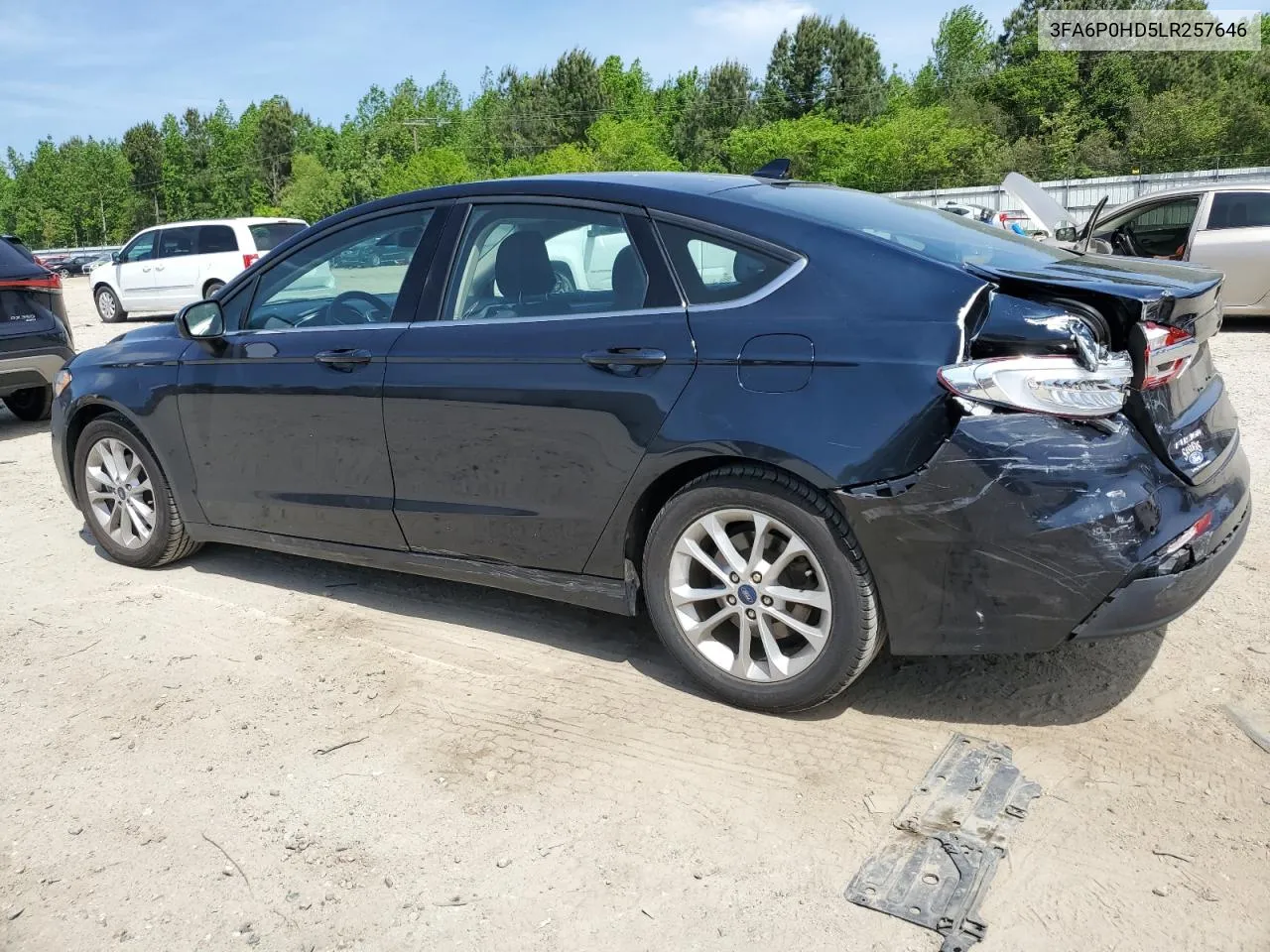 2020 Ford Fusion Se VIN: 3FA6P0HD5LR257646 Lot: 52857254