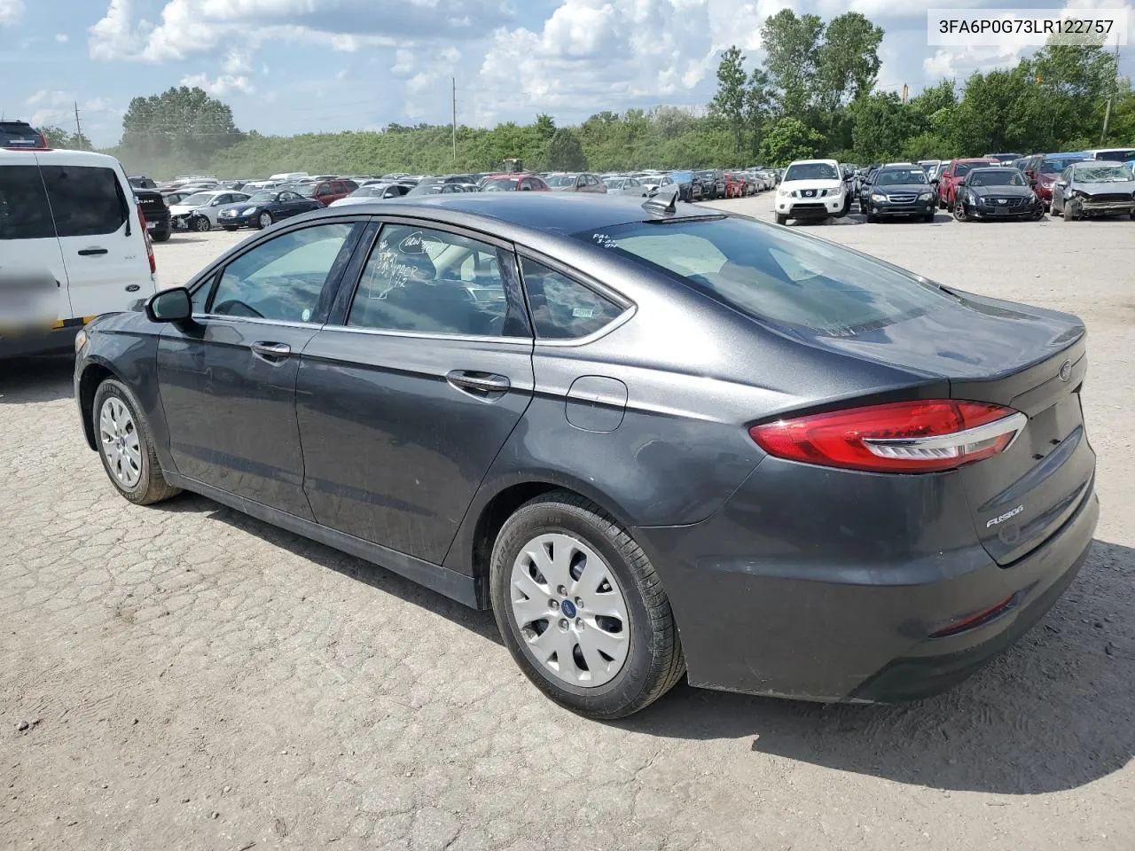 2020 Ford Fusion S VIN: 3FA6P0G73LR122757 Lot: 57565624