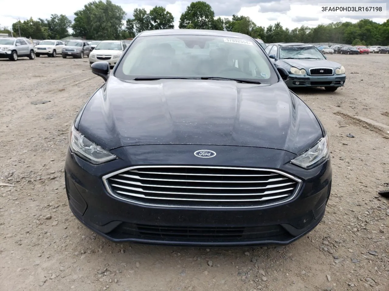 2020 Ford Fusion Se VIN: 3FA6P0HD3LR167198 Lot: 57892554