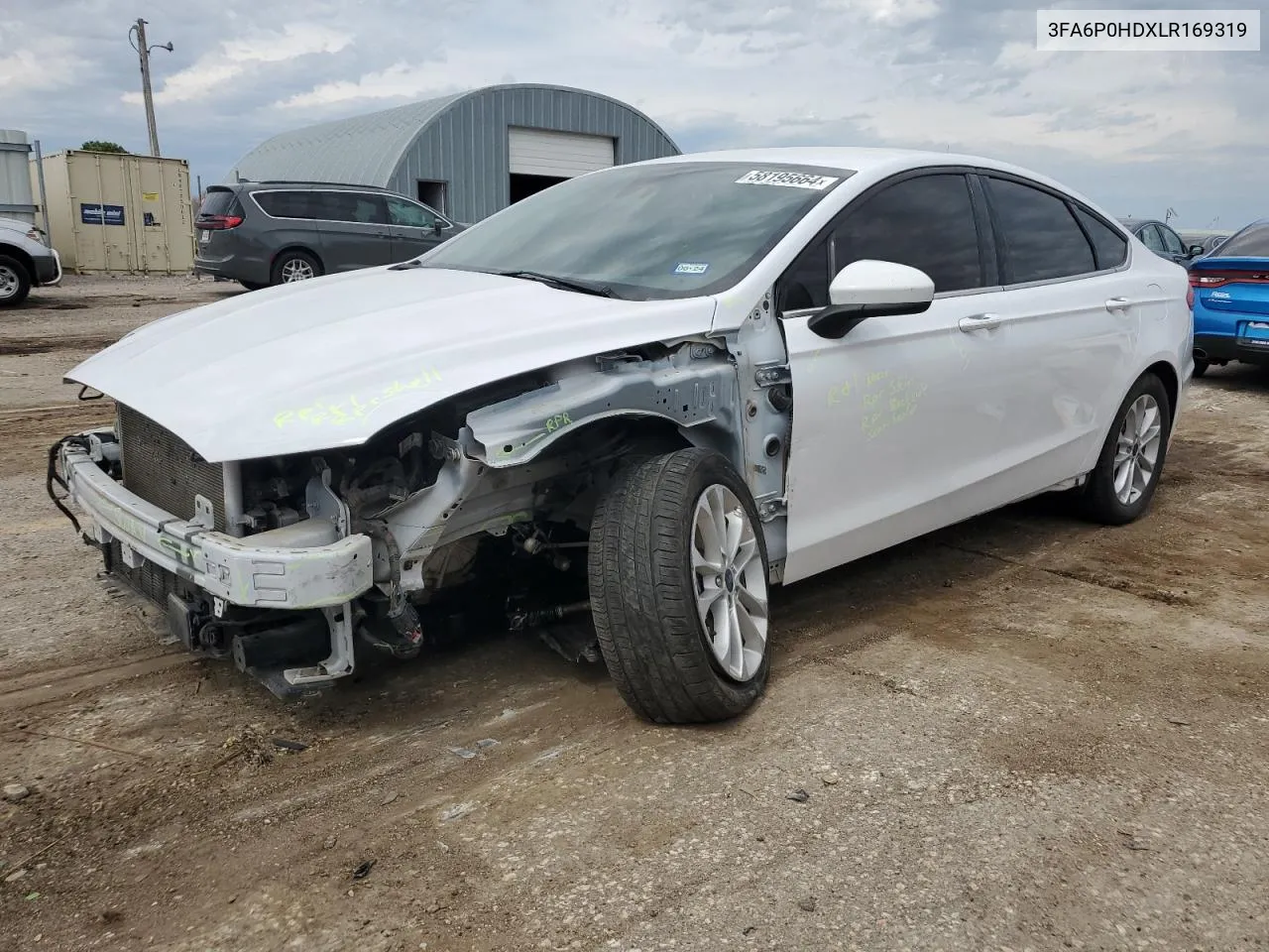 2020 Ford Fusion Se VIN: 3FA6P0HDXLR169319 Lot: 58195664