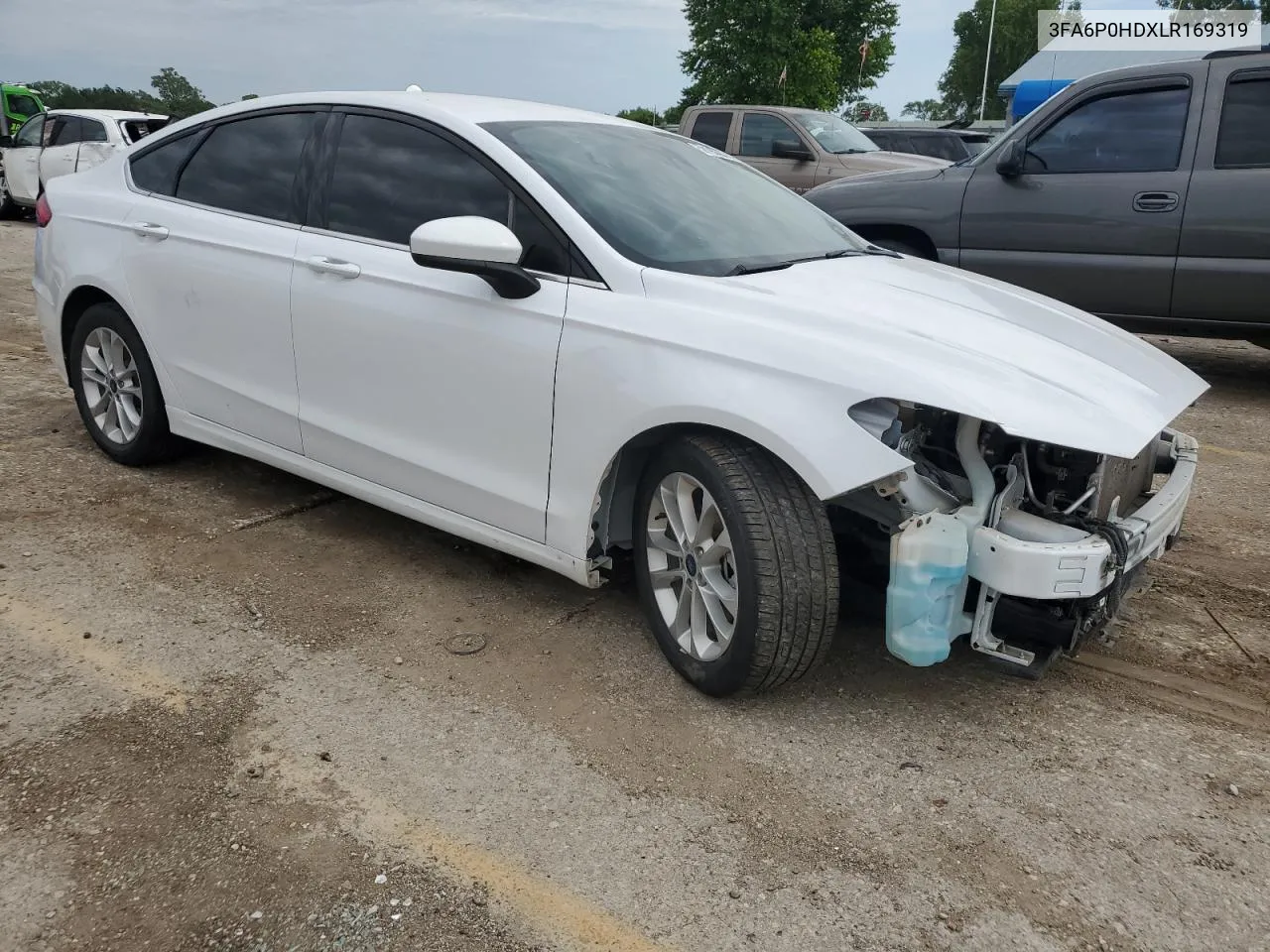 2020 Ford Fusion Se VIN: 3FA6P0HDXLR169319 Lot: 58195664