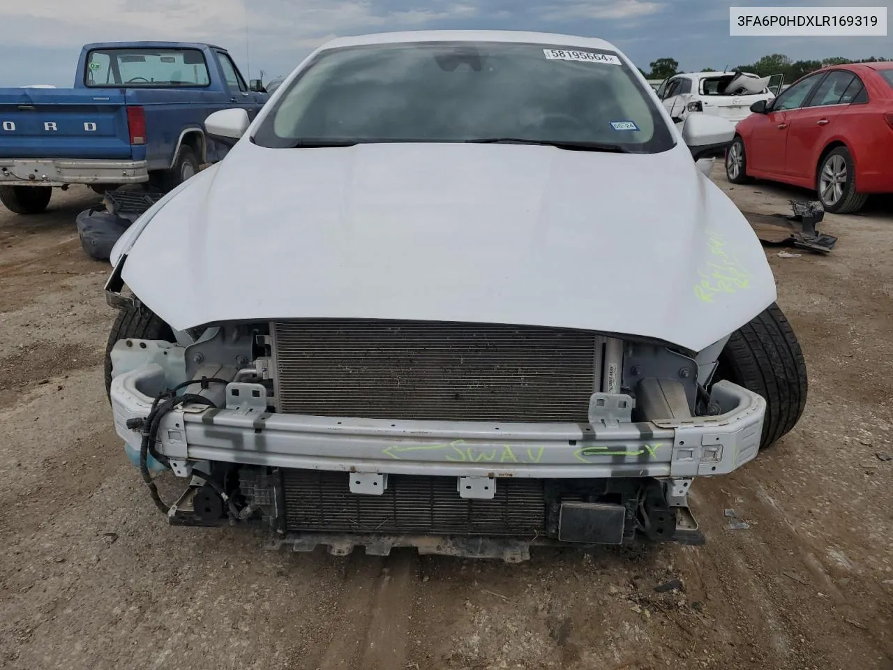 2020 Ford Fusion Se VIN: 3FA6P0HDXLR169319 Lot: 58195664