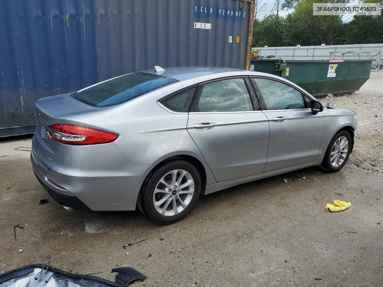 2020 Ford Fusion Se VIN: 3FA6P0HD0LR249633 Lot: 60107604