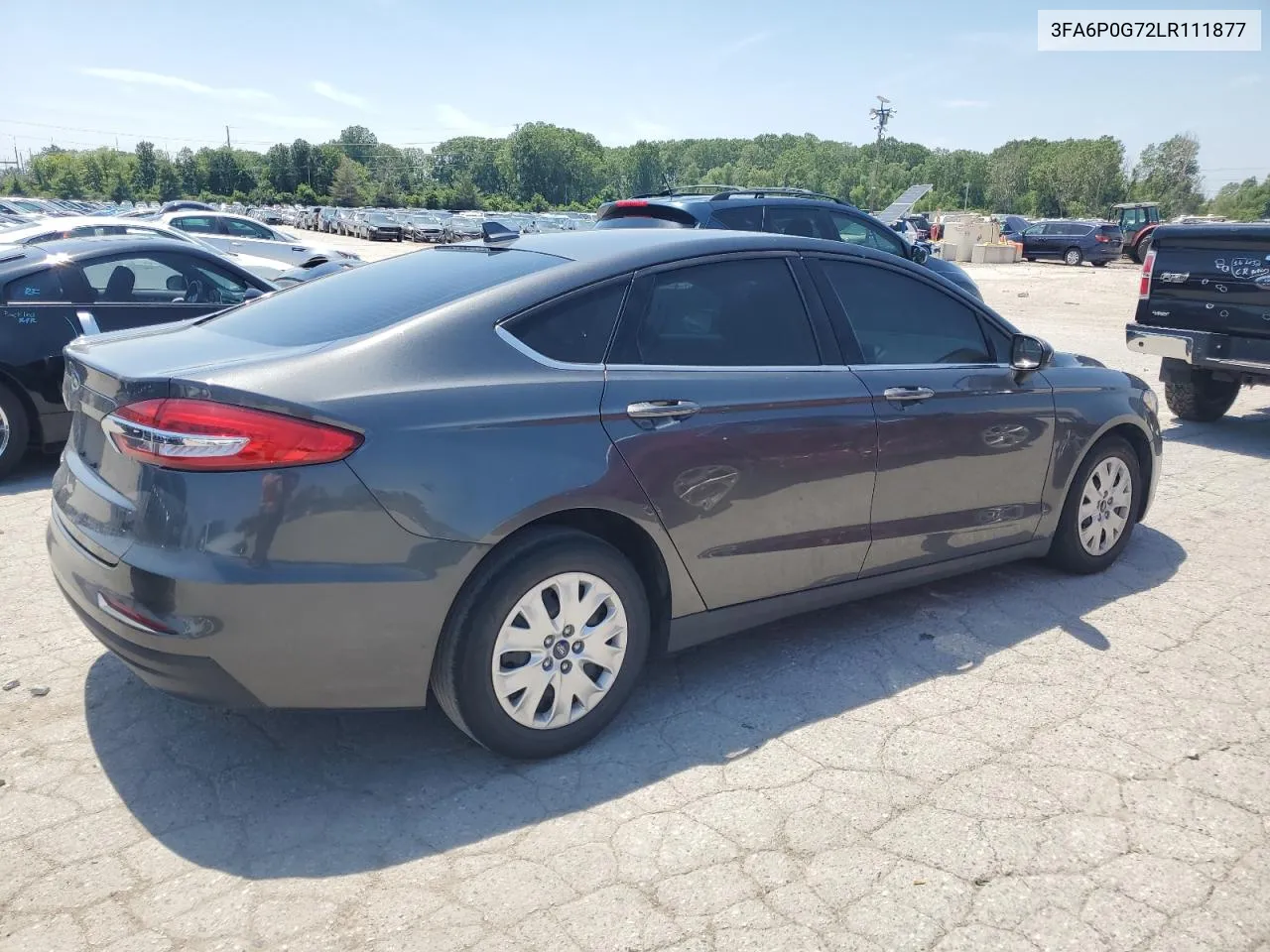 2020 Ford Fusion S VIN: 3FA6P0G72LR111877 Lot: 60738634