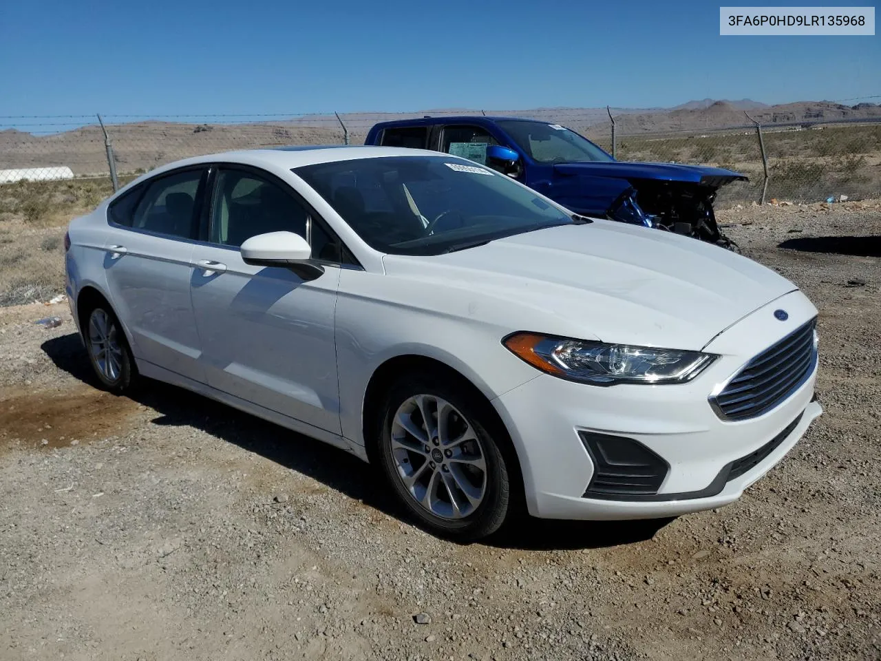 2020 Ford Fusion Se VIN: 3FA6P0HD9LR135968 Lot: 60955114